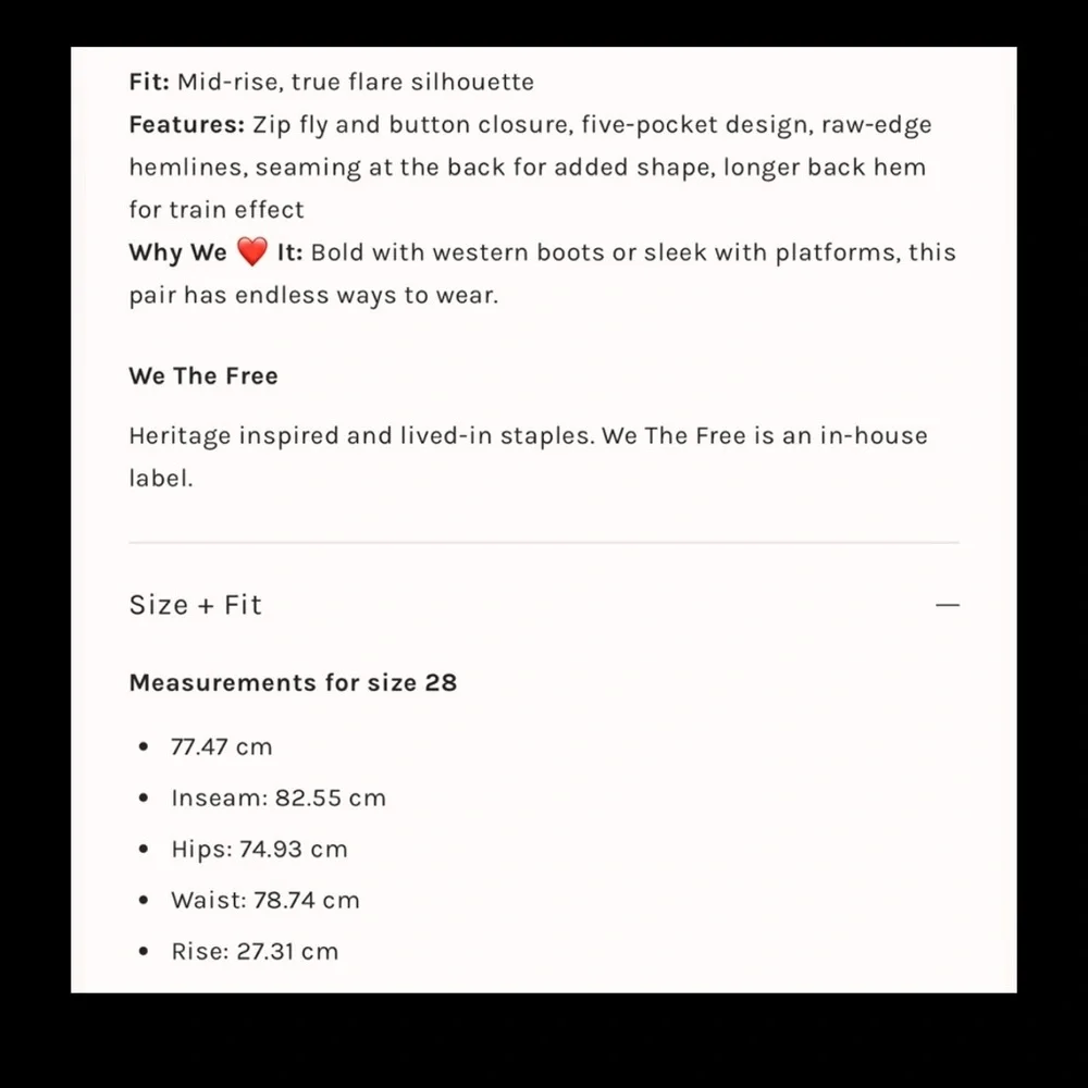 NWT We The Free LIVE WIRE FLARE JEANS - Picture 15 of 16